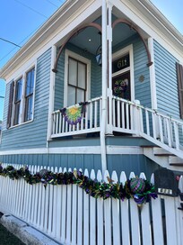 All dressed up for Mardi Gras!