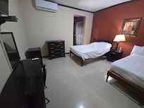 Big rooms & bathrooms with great AC and WiFi and fridge