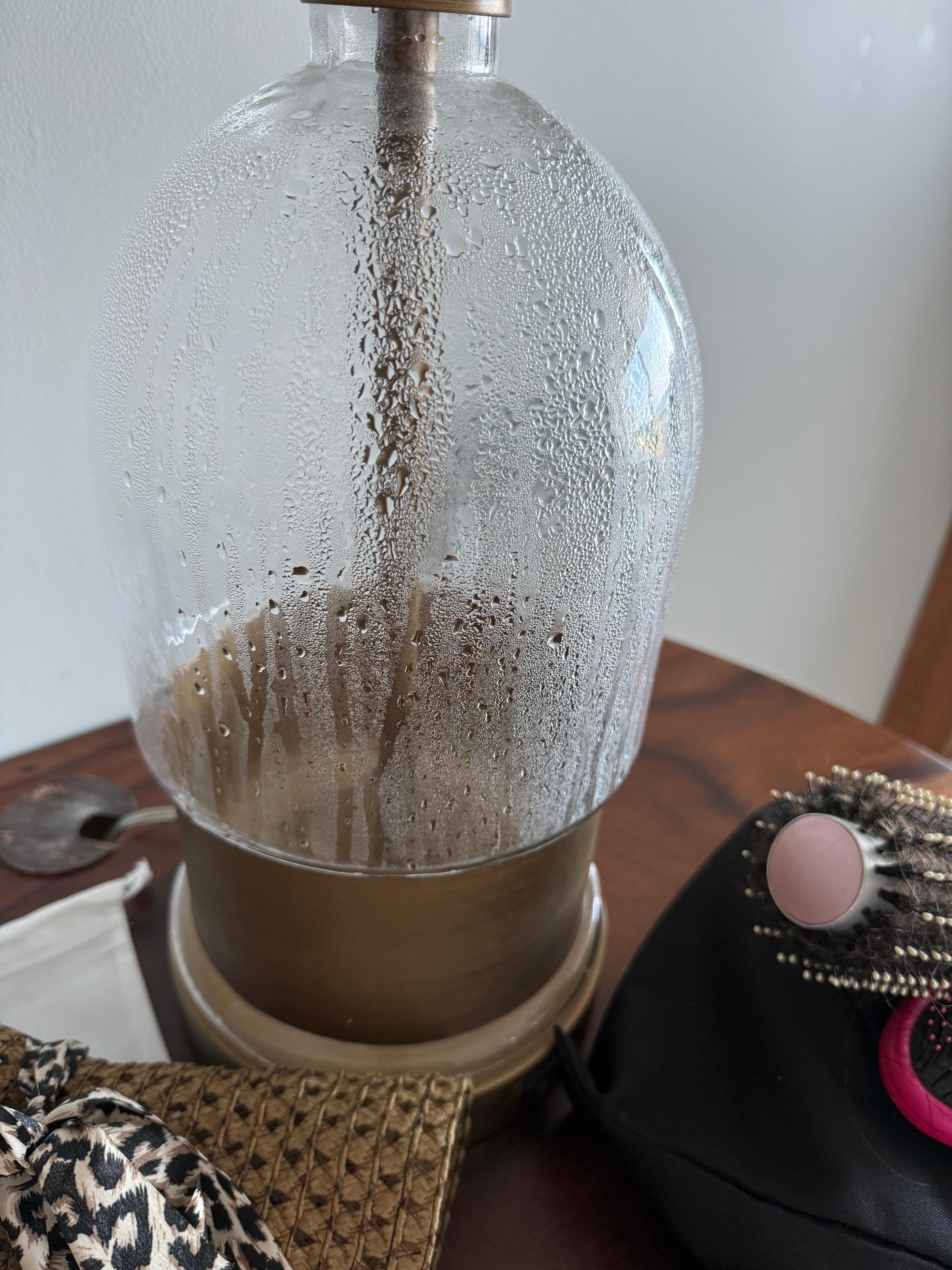 The lamp with condensation 