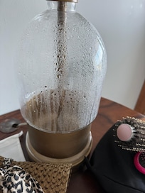 The lamp with condensation