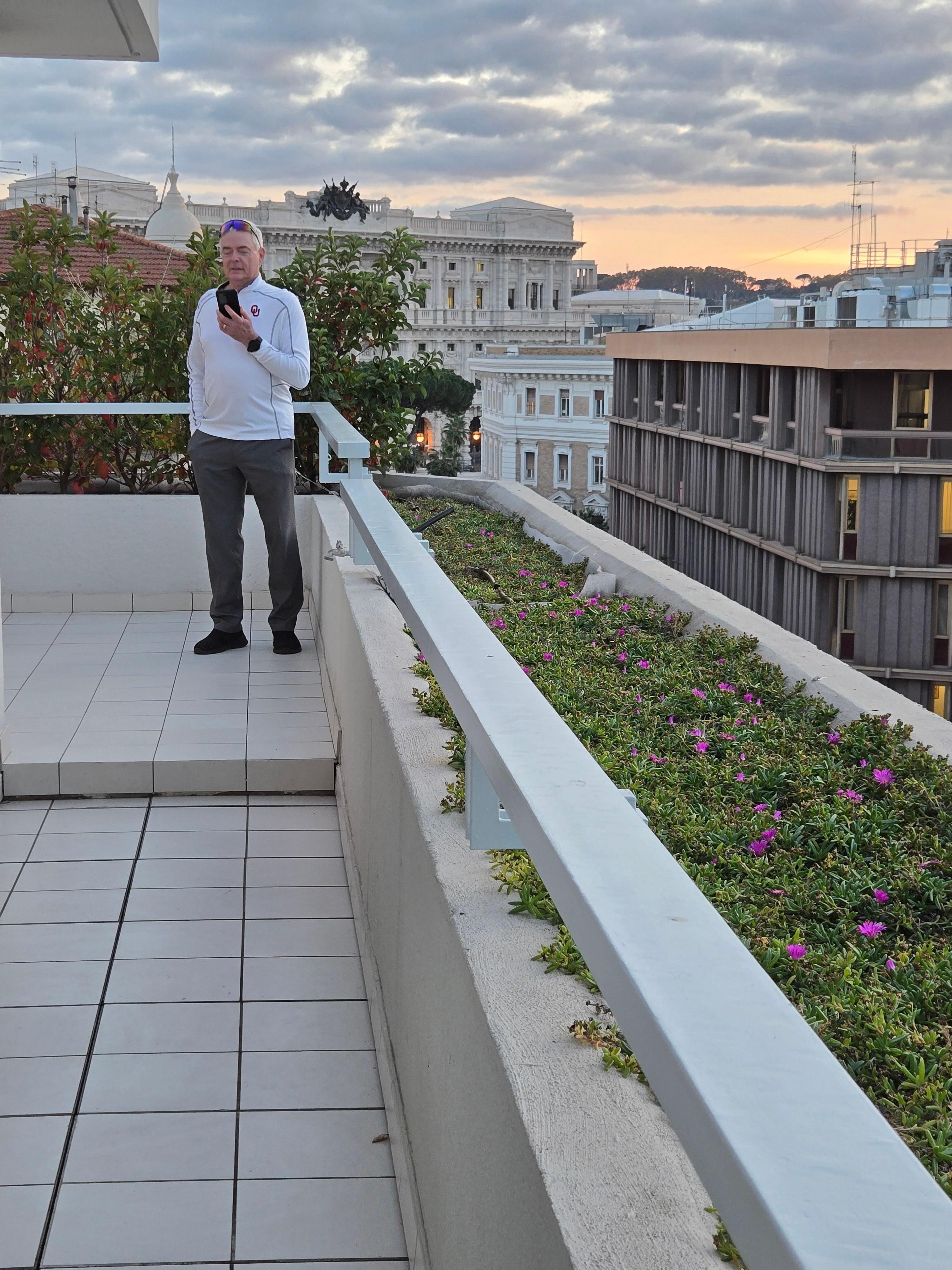 Spacious private balcony 