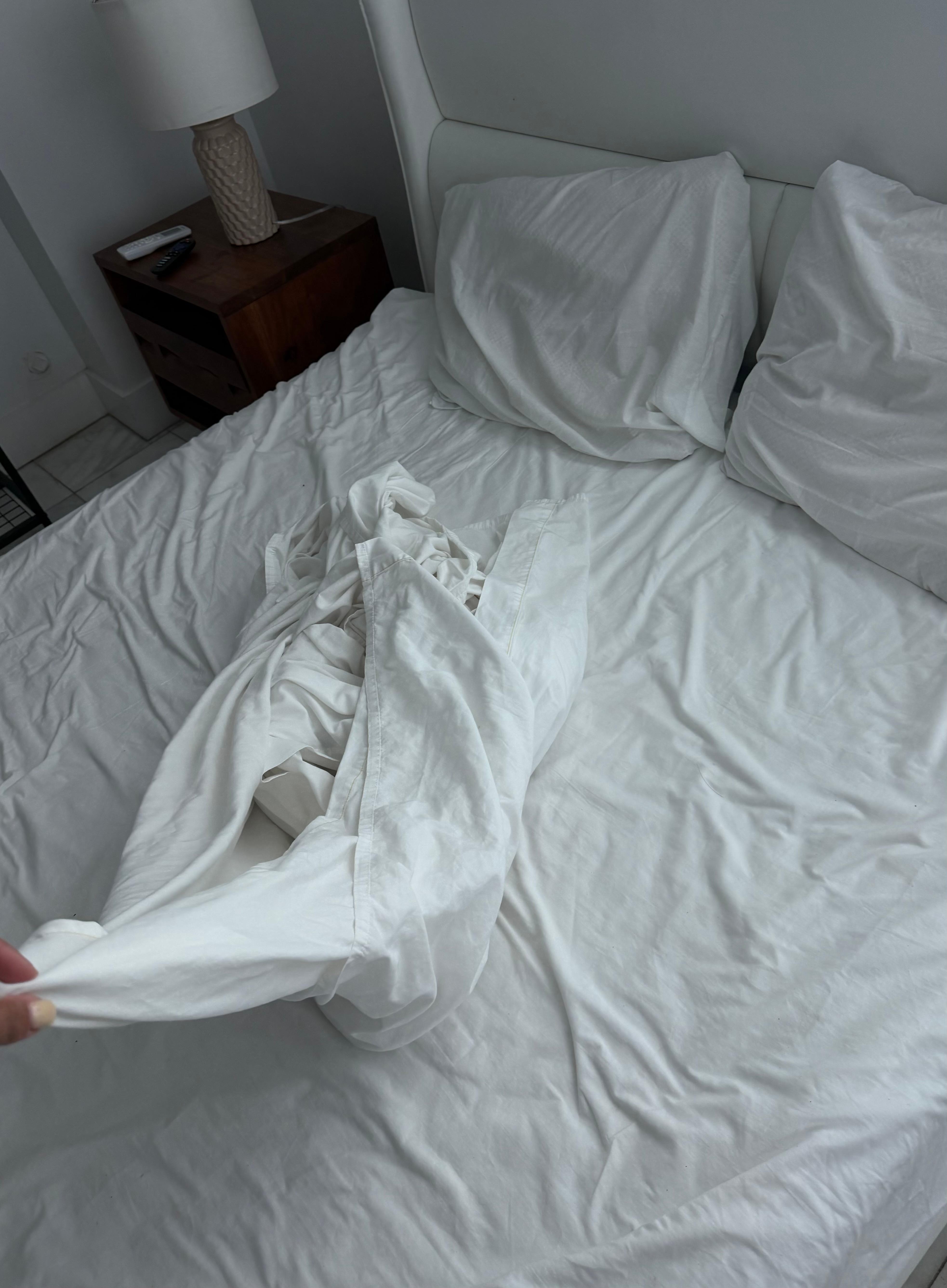 Solo esta cama estaba vestida