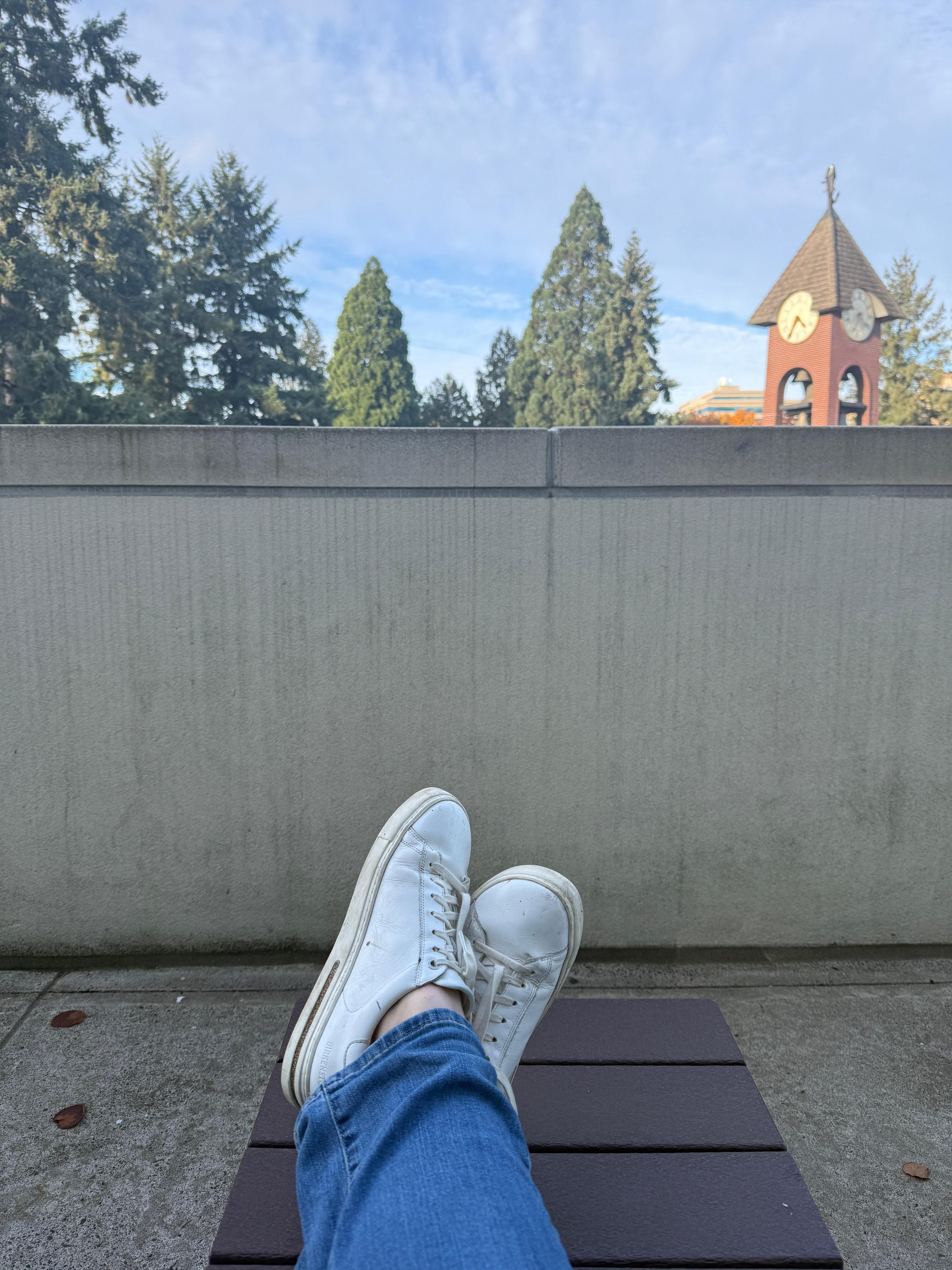 Huge patios overlooking the park