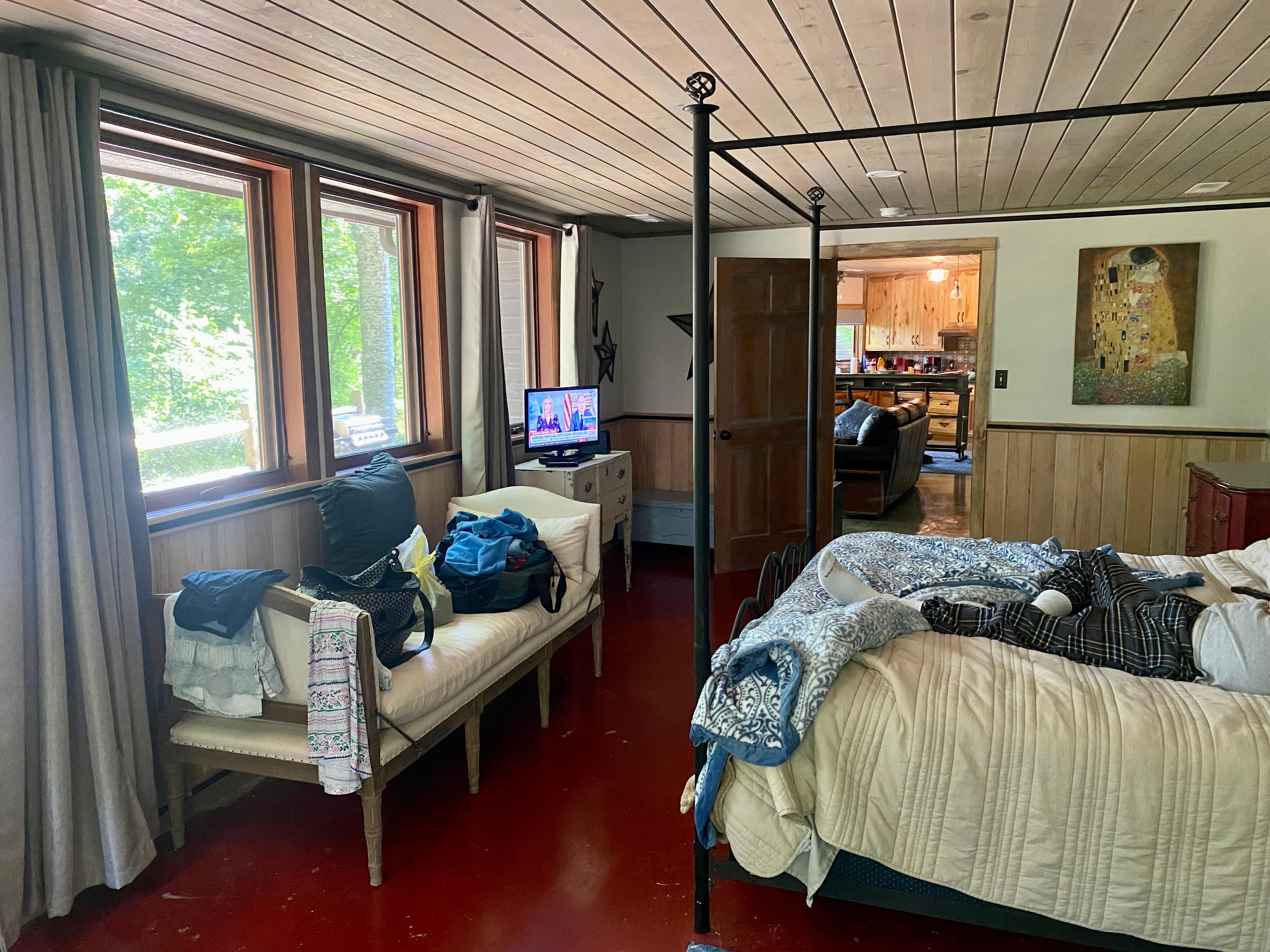 Looking in from the patio off bedroom, one of two outside areas