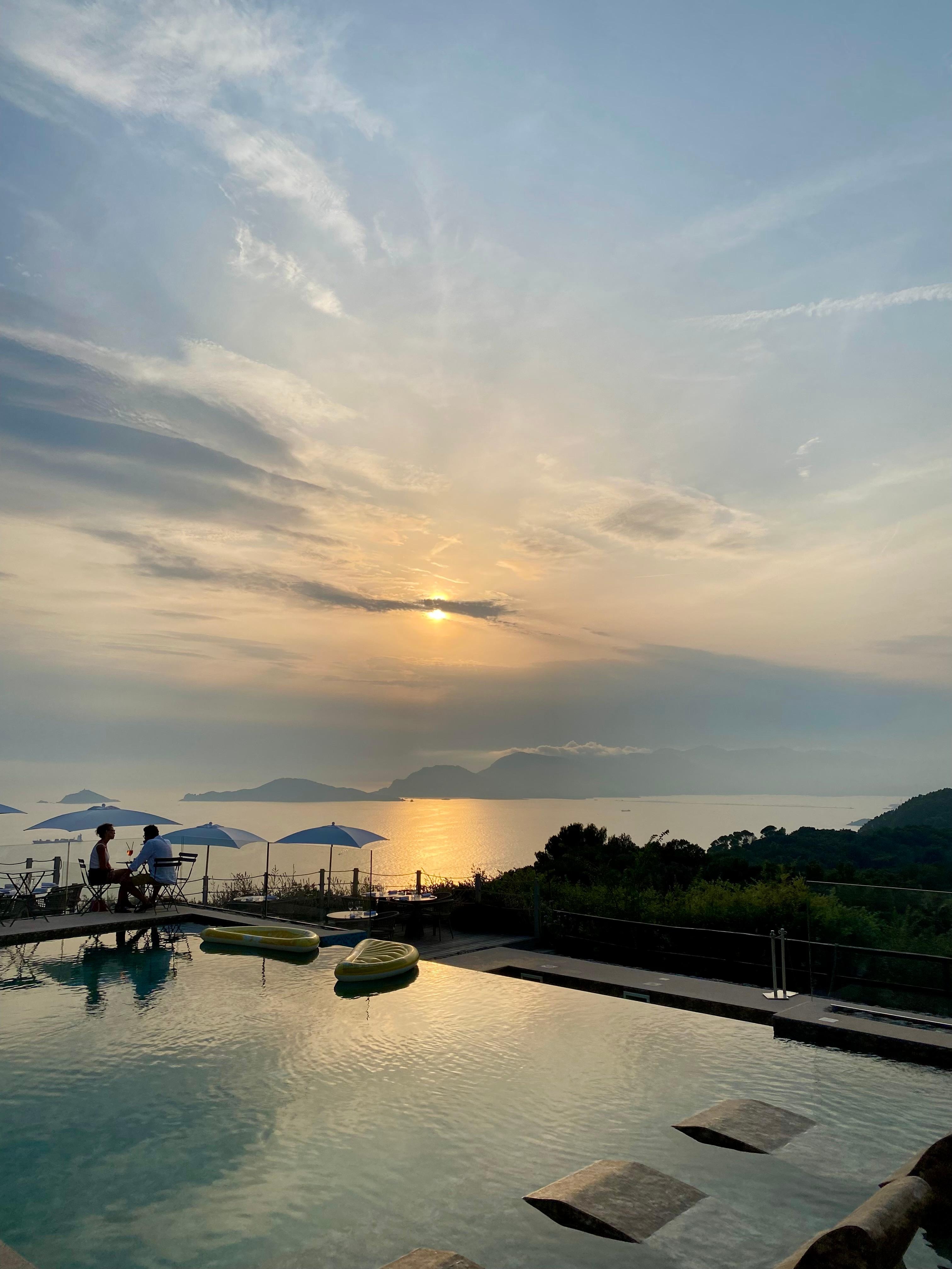 Sunset from the pool