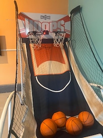The garage is a game room!
