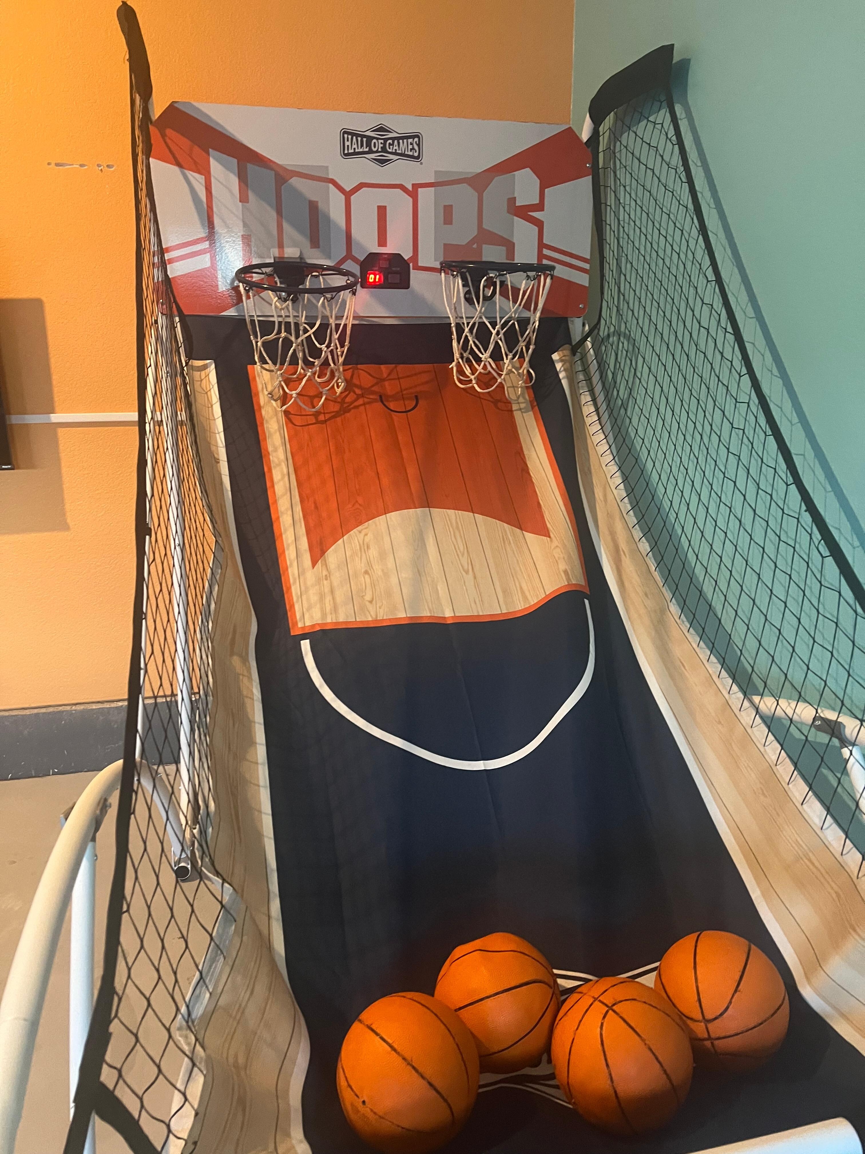The garage is a game room! 