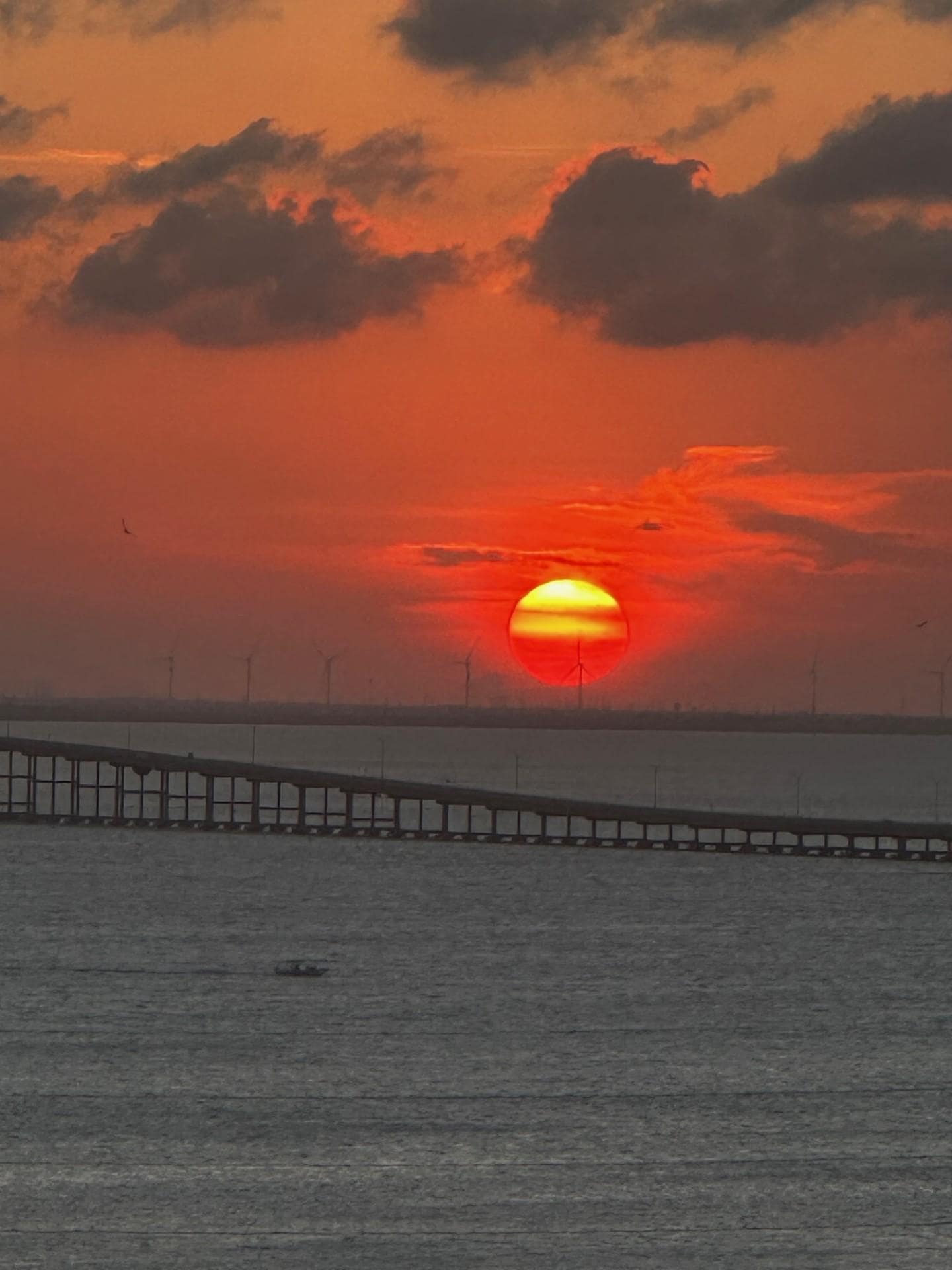 First night sunset from the Bayside Balcony