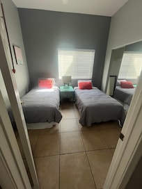 Room with no AC. We were told to leave door open to sleep and would circulate to the room.