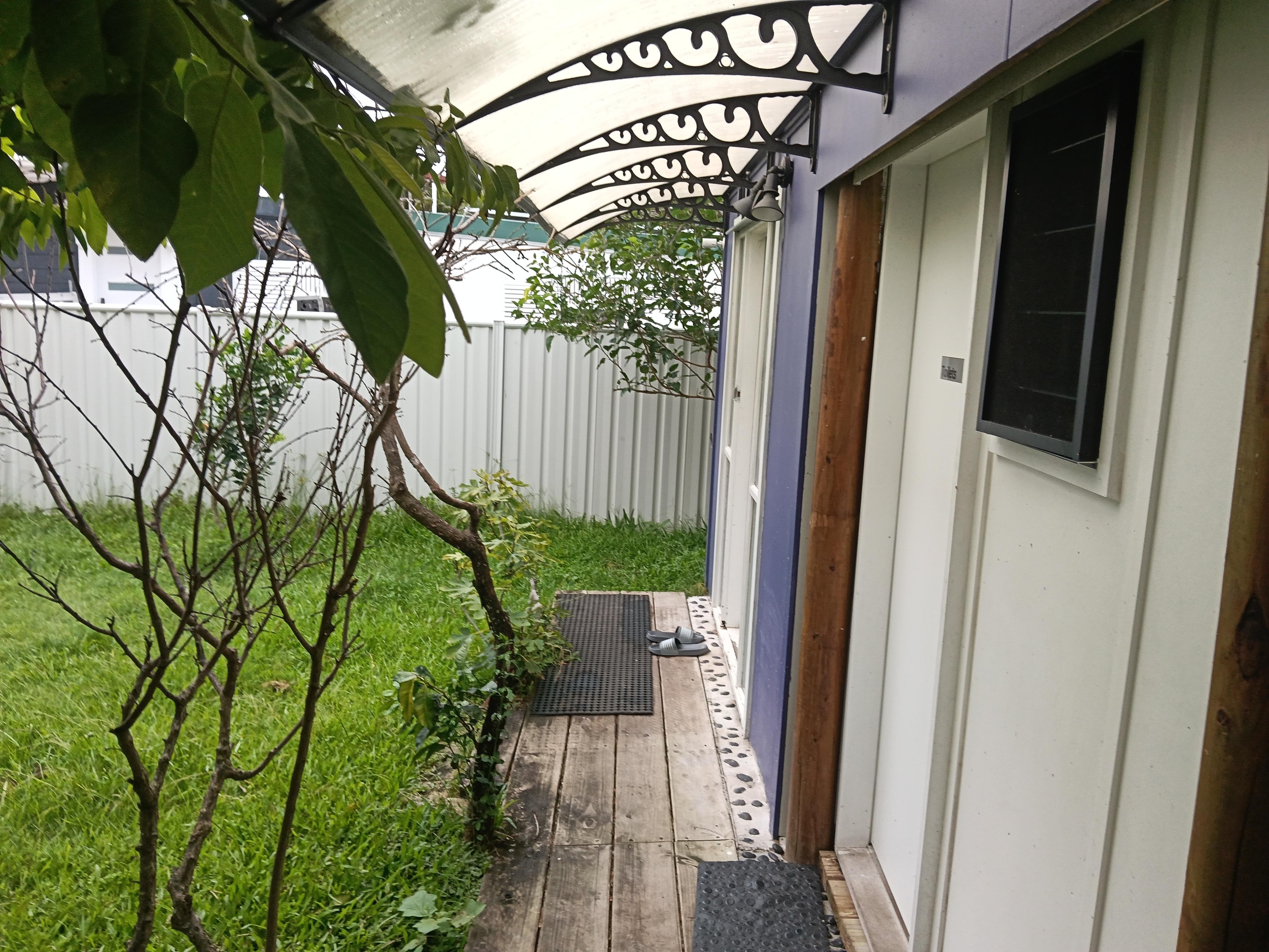 This is a lovely backyard area where you'll be spending most of your time when none of the amenities work