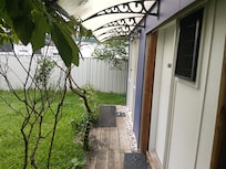 This is a lovely backyard area where you'll be spending most of your time when none of the amenities work