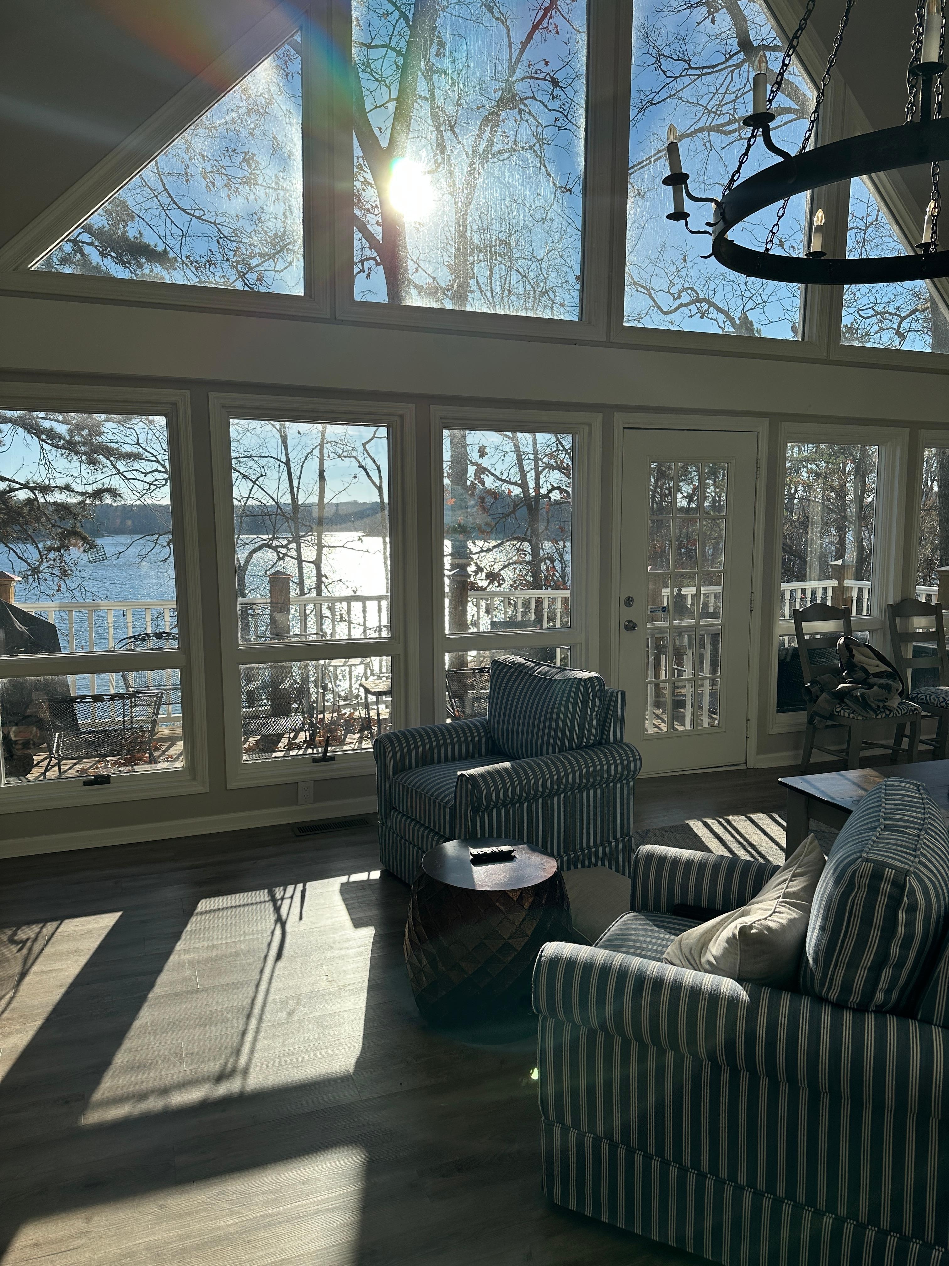 View in the morning from the main floor. 