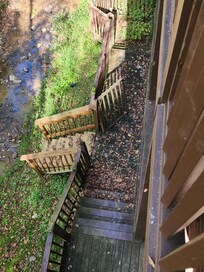 Stairways are dilipated, broken gate