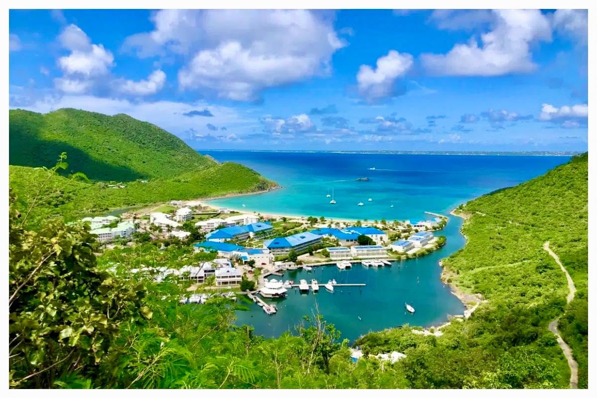 Anse Marcel Bay. Taken from the roadside lookout point. 