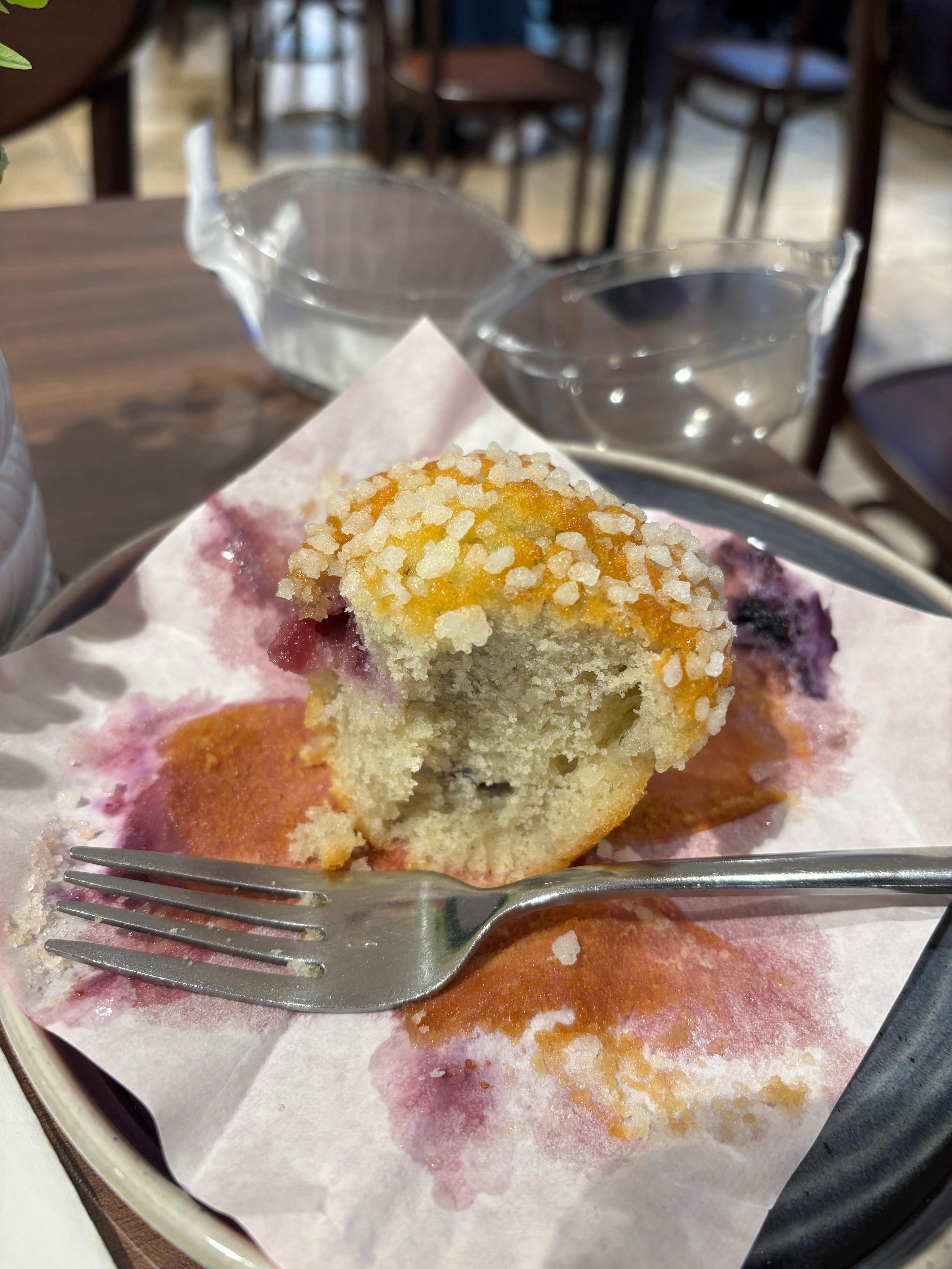 Fresh muffins at Blooms