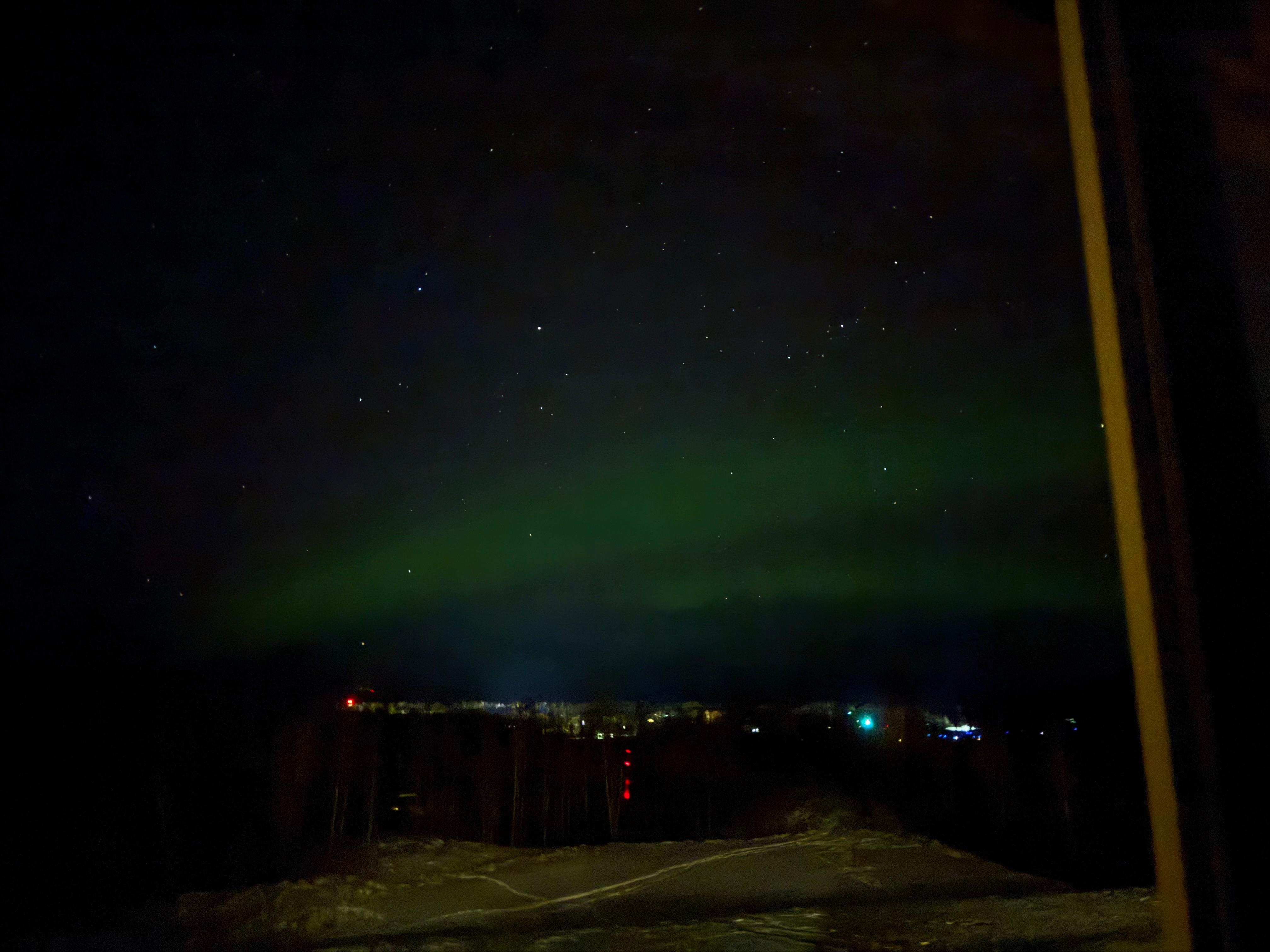 Aurora from my bed, through window!!!