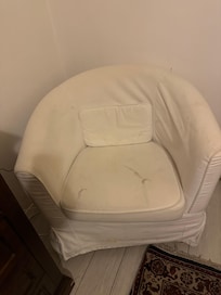 STAIN, chair on bedroom.