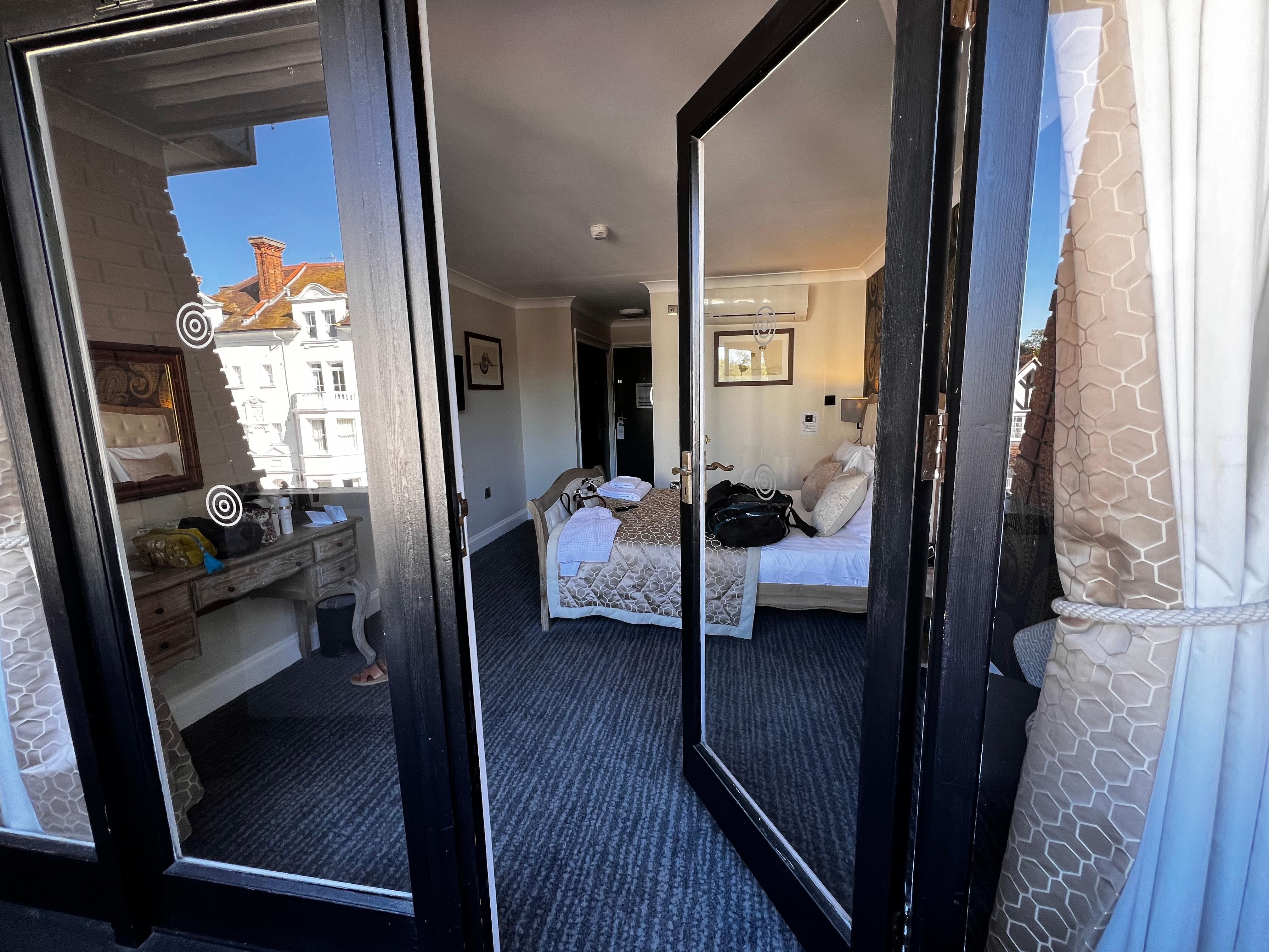 Rooms have a small balcony