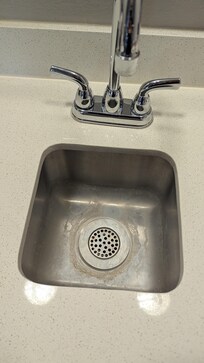 Dirty sink. Did not take shower pic since I was tired.