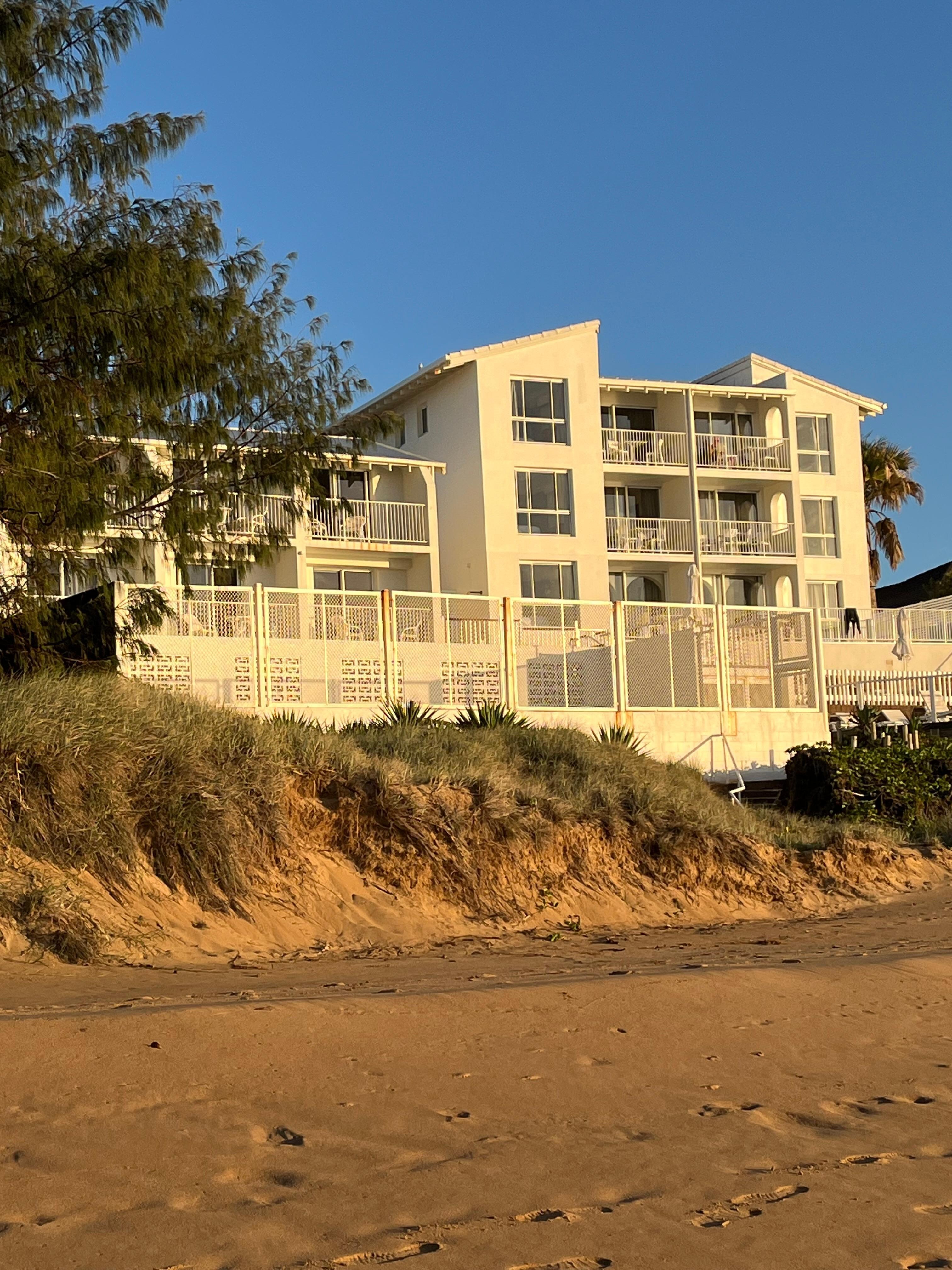 View of the property from the beach