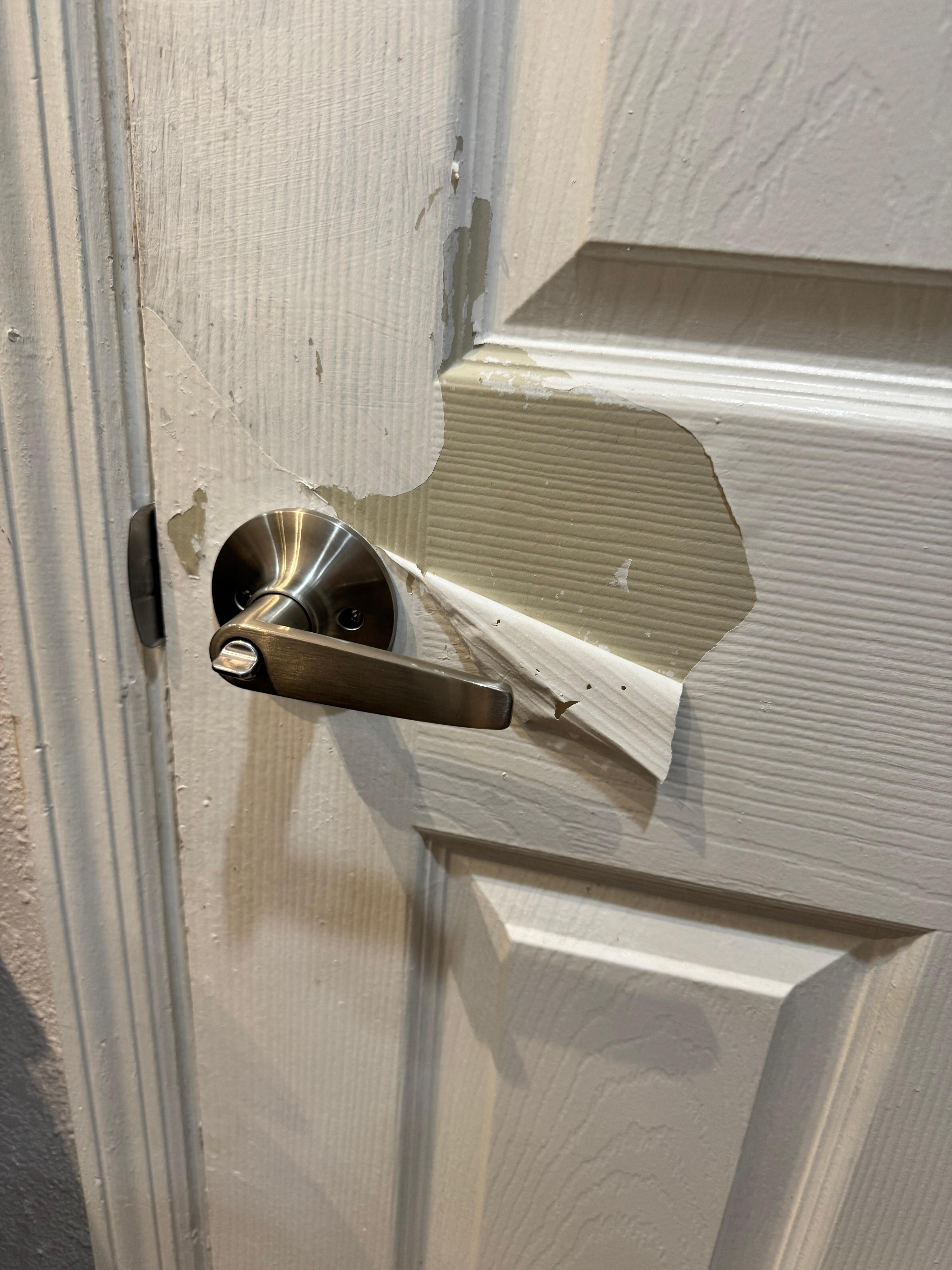 Peeling paint inside unit