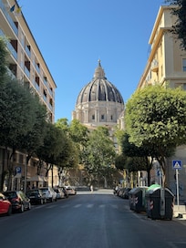 View outside of the hotel.