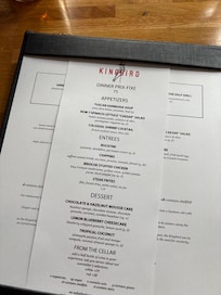 Elegant, eloquent menu