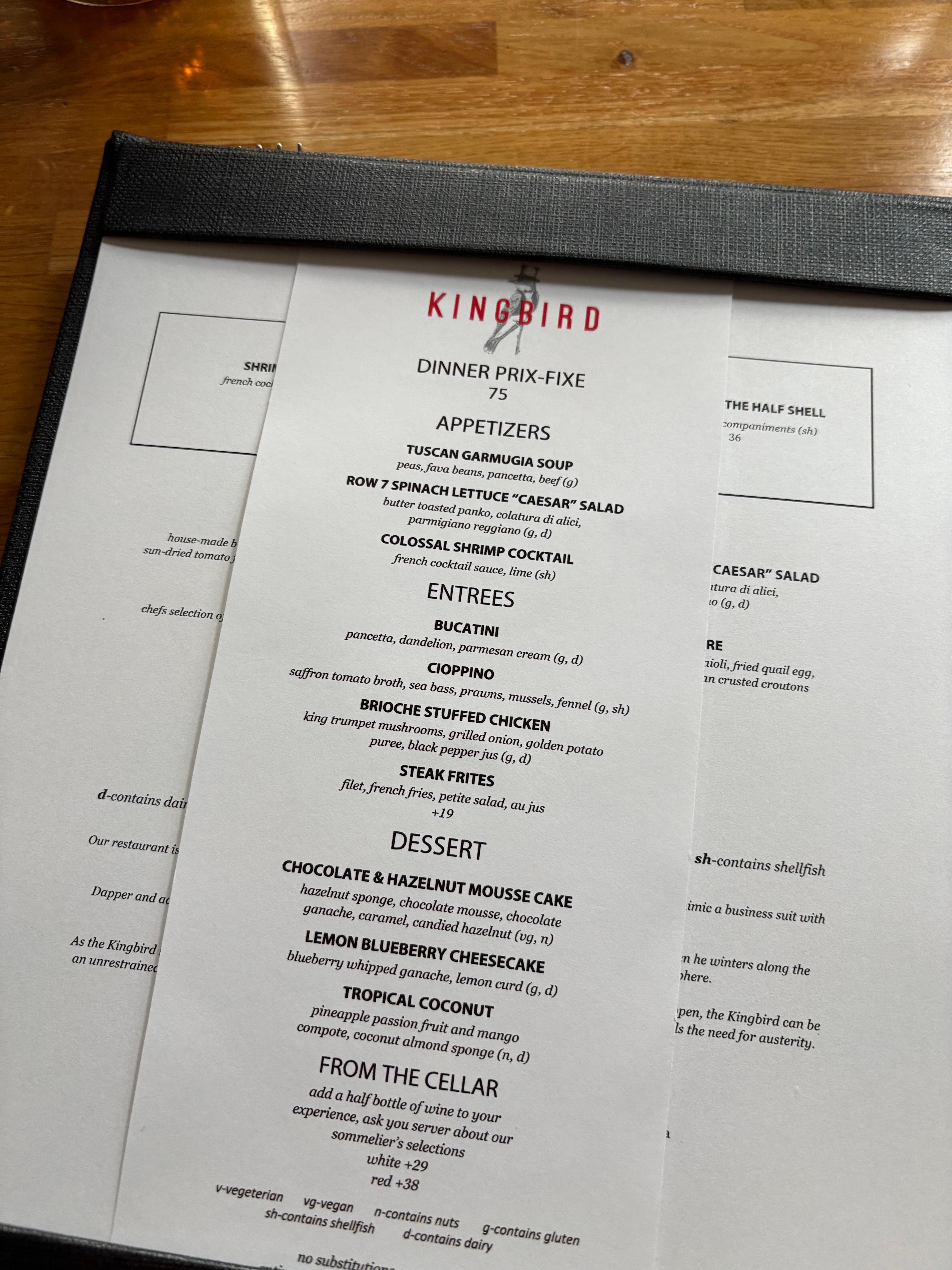
Elegant, eloquent menu