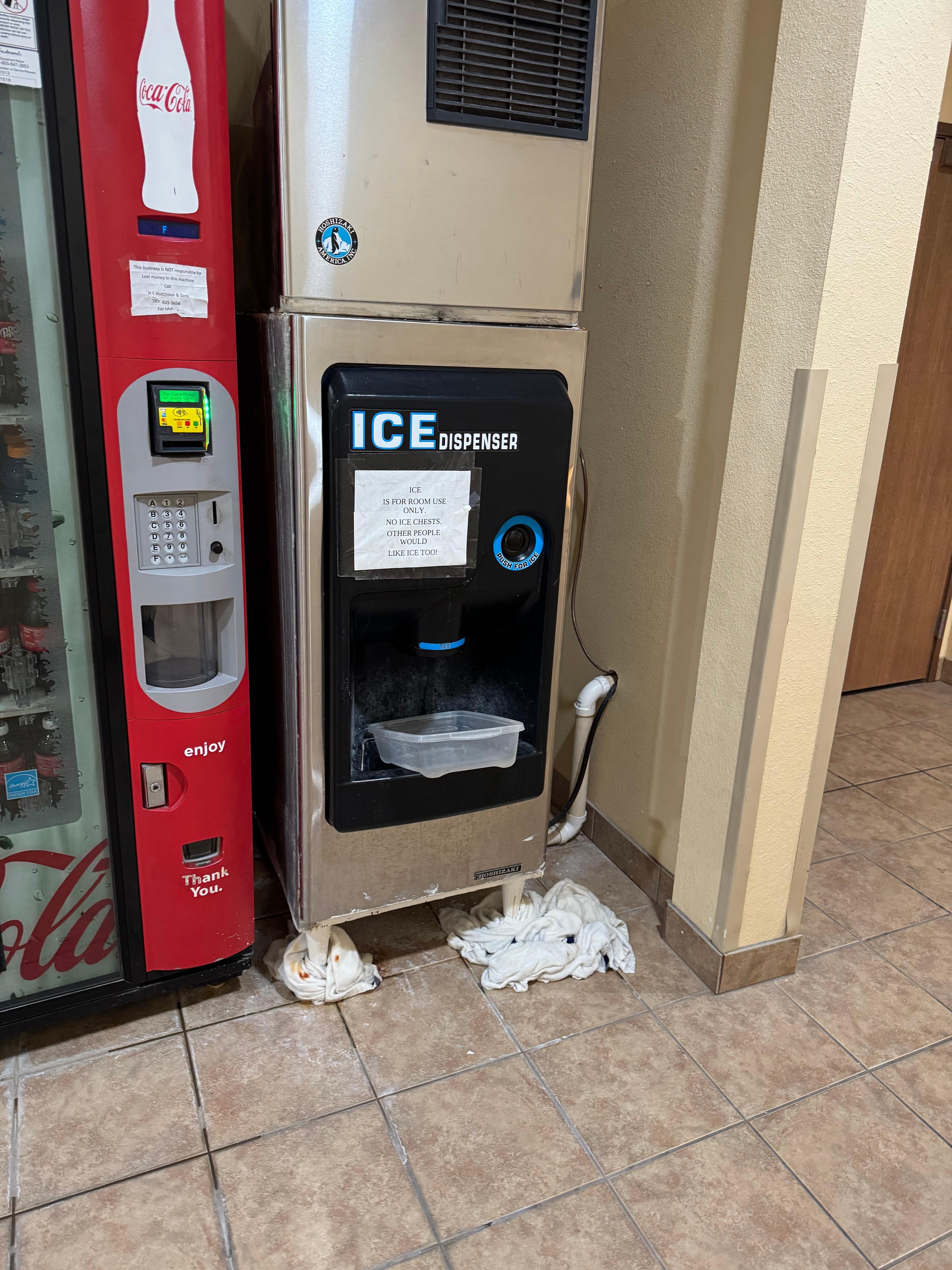 The ice machine needs replaced apparently 