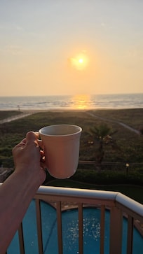 Drinking coffee while watching the sunrise is priceless.