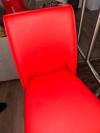 Food and sticky stuff on chairs