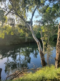 The river next to hotel