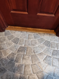 The tile on the bathroom floor was gorgeous!