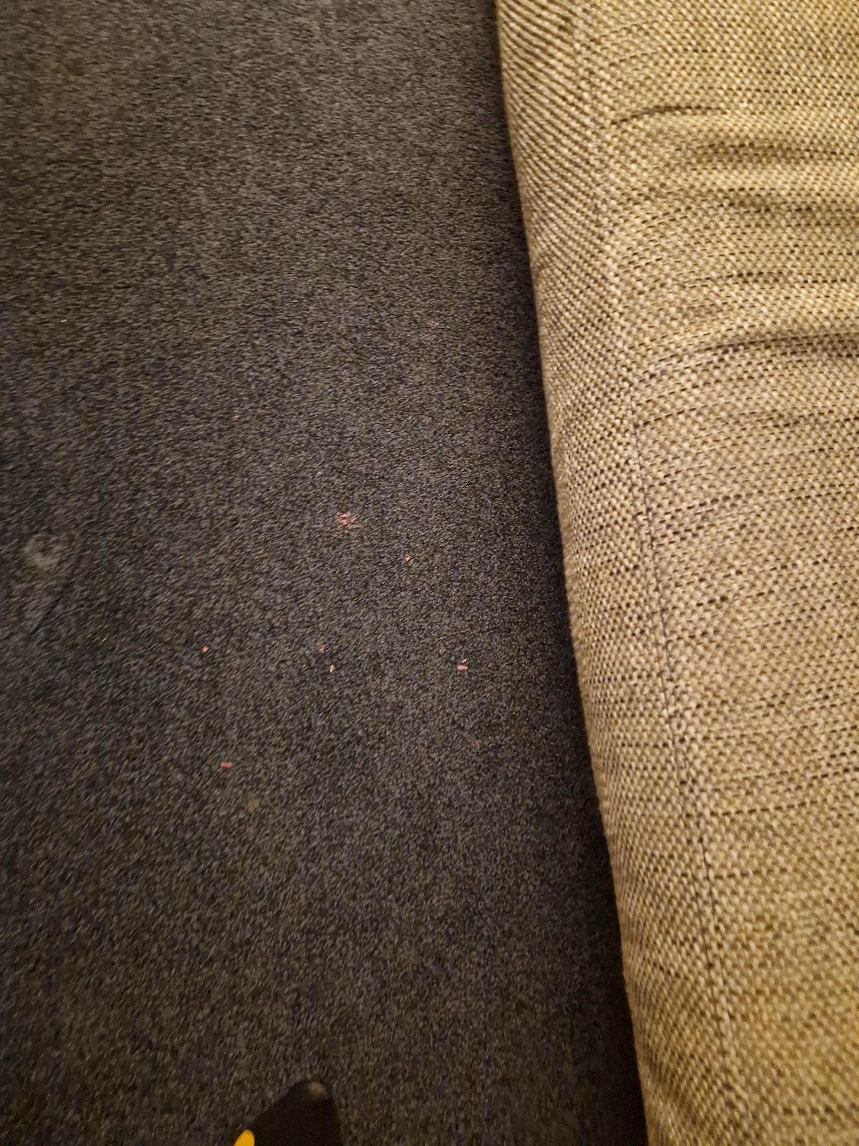 Bei Ankunft sah der Teppich leider so aus 