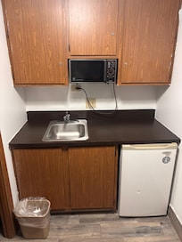 Fridge leaked, faucet didn’t work, not sure on the microwave?