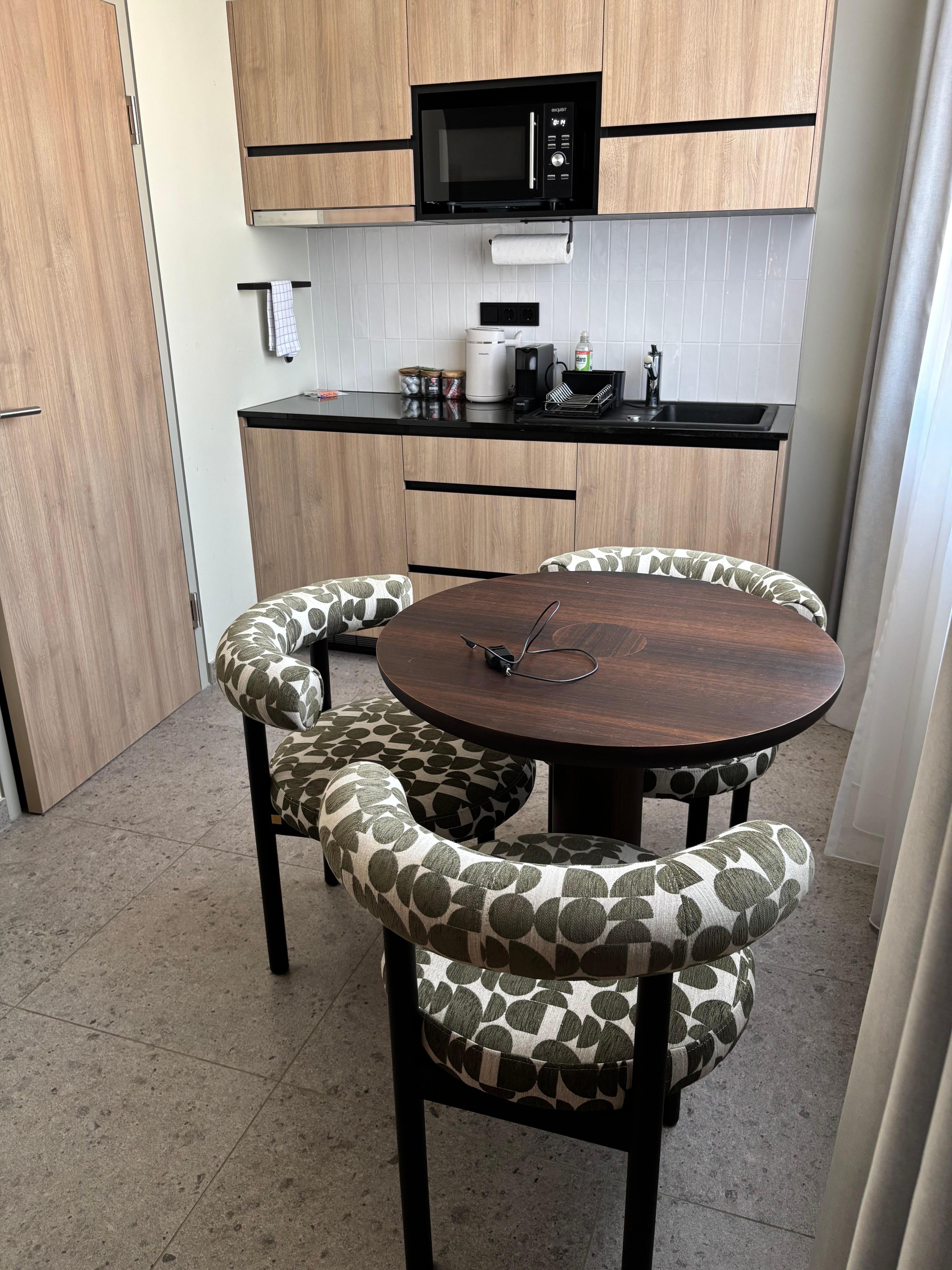 Kitchen and table with chairs