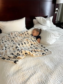 Sleepy time in a king bed