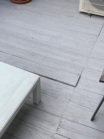 Decking board coming up and loose