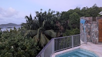 The balcony and pool