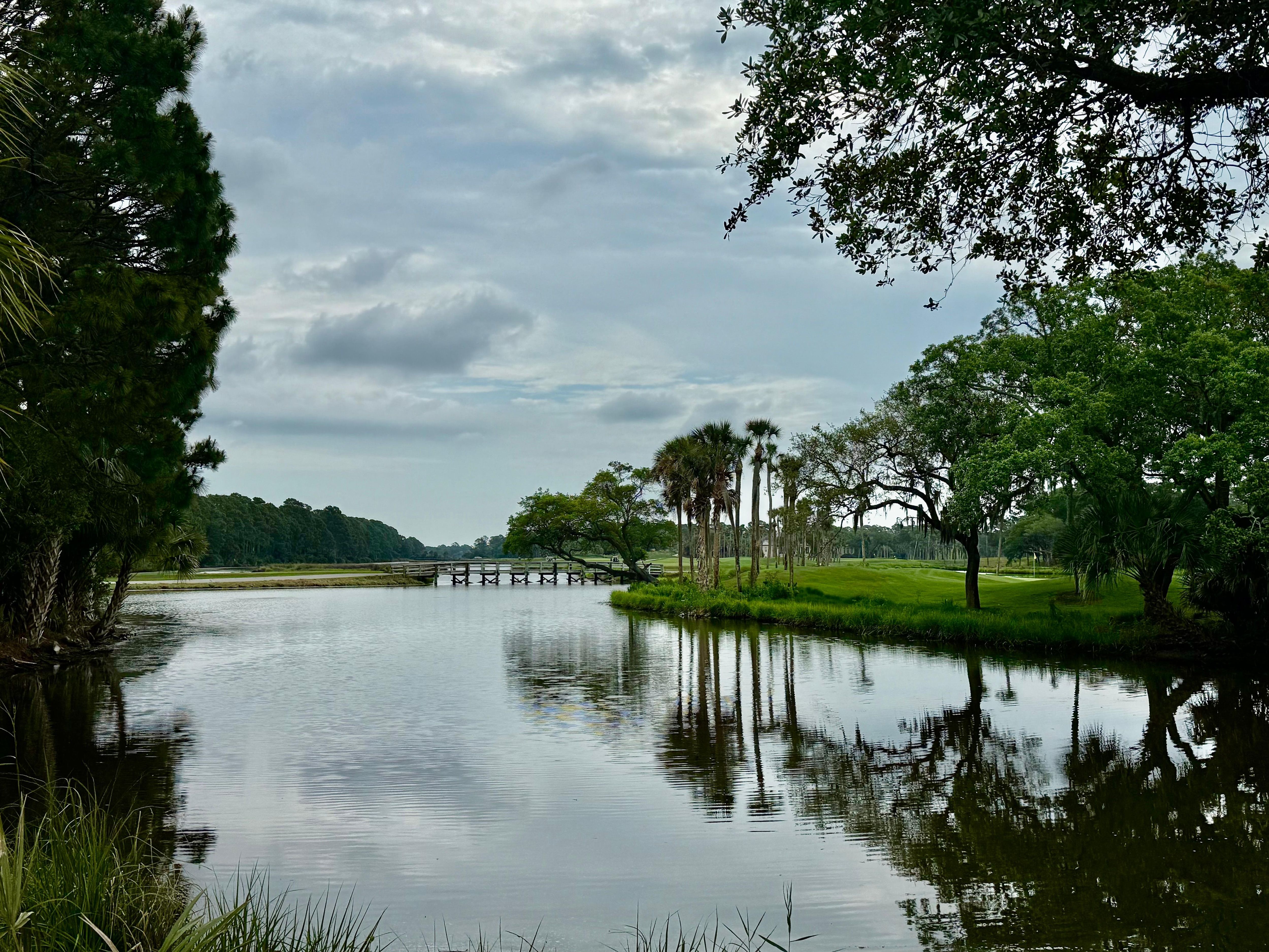 Biking on the way to The Ocean Course clubhouse