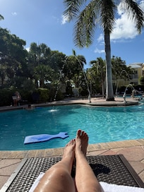 Great pool and relaxing atmosphere