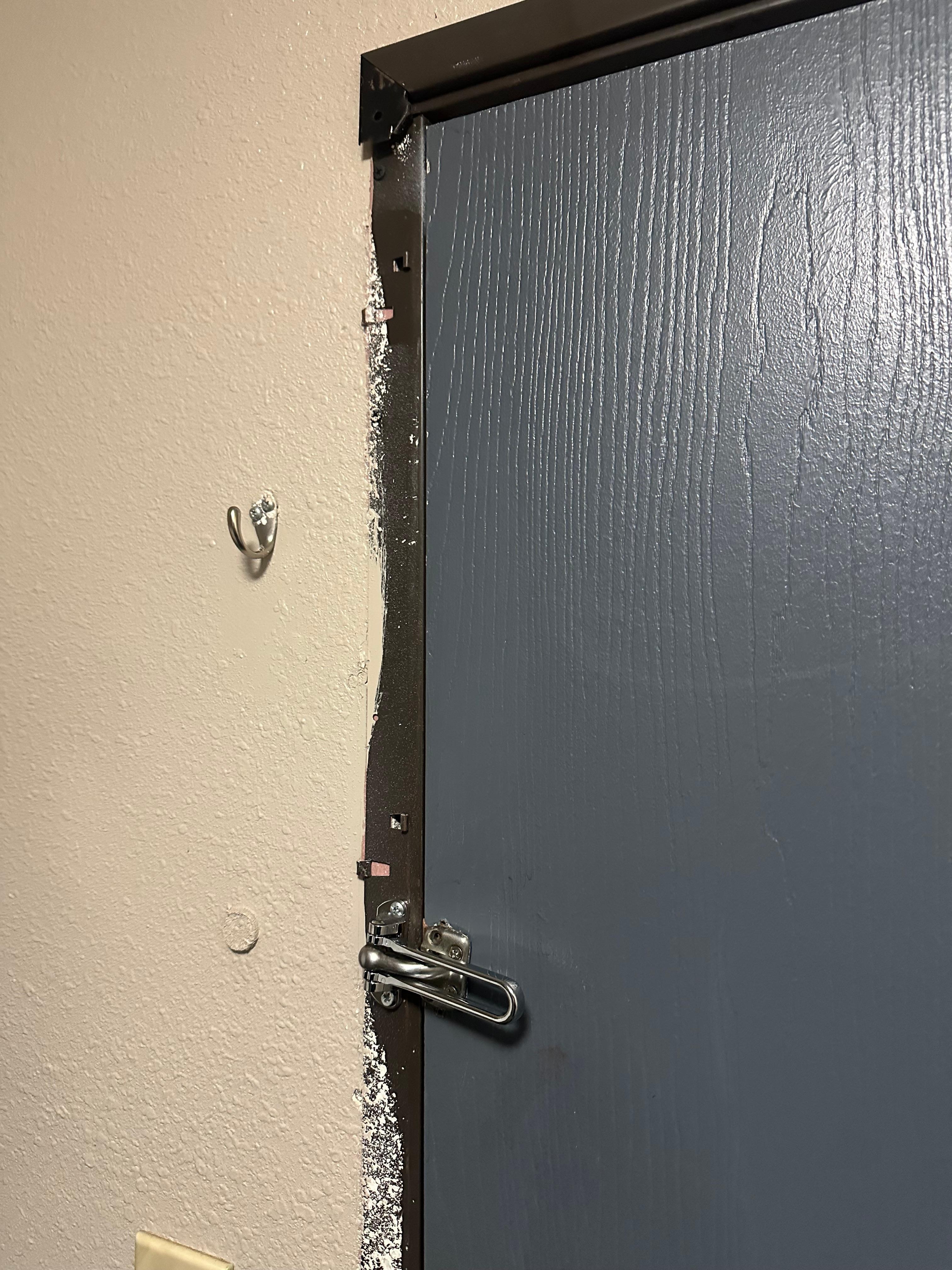 Door way trim missing. 