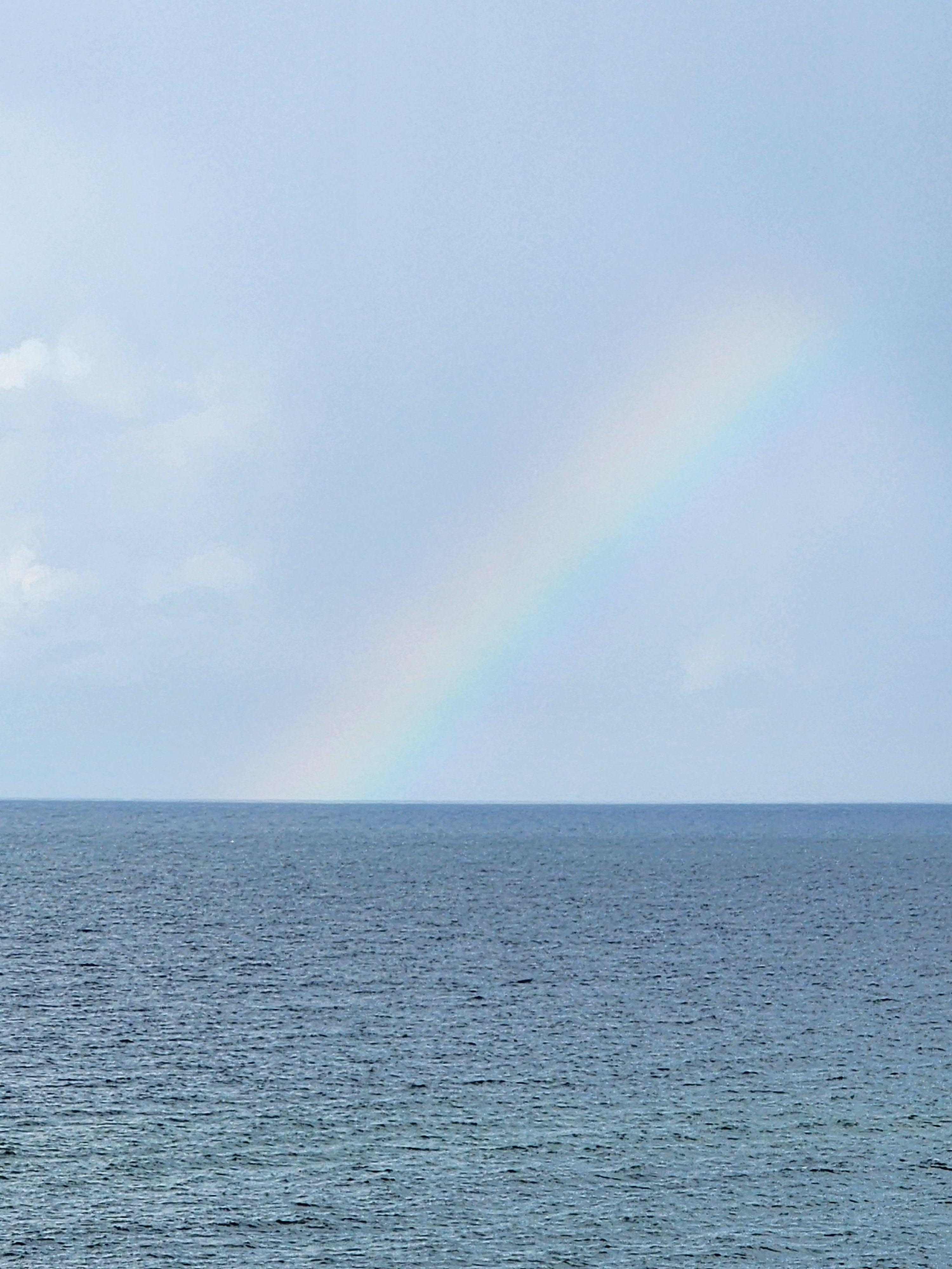 Saw a beautiful rainbow.