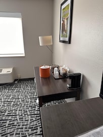 You can see how far the lamp is leaning compared to the pic frame. The dip in the room took up the majority of the room.