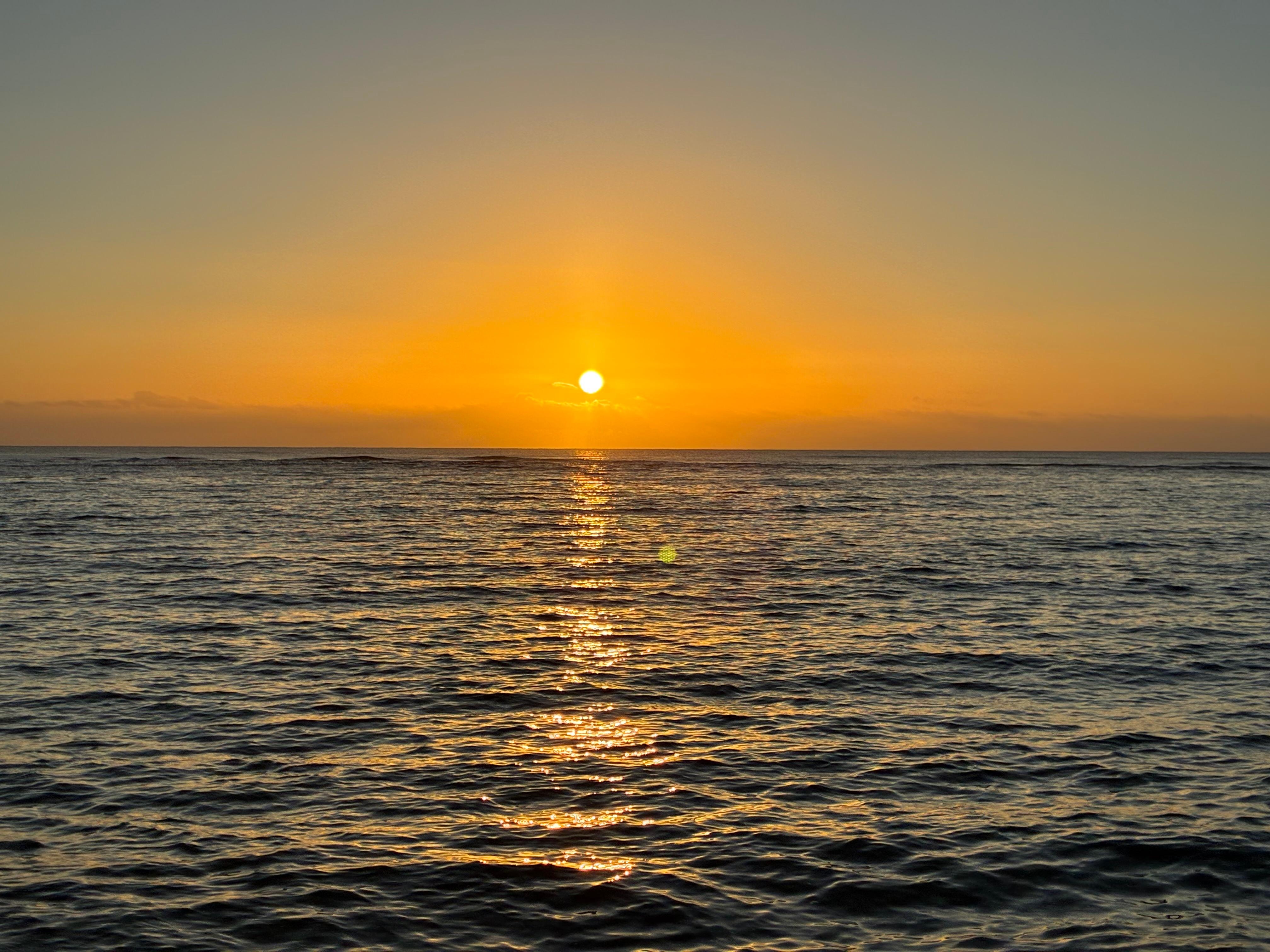 Sunrise right in front of the condo