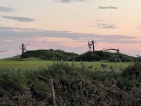 View of 1st green at Sheep Ranch from the pasture.
