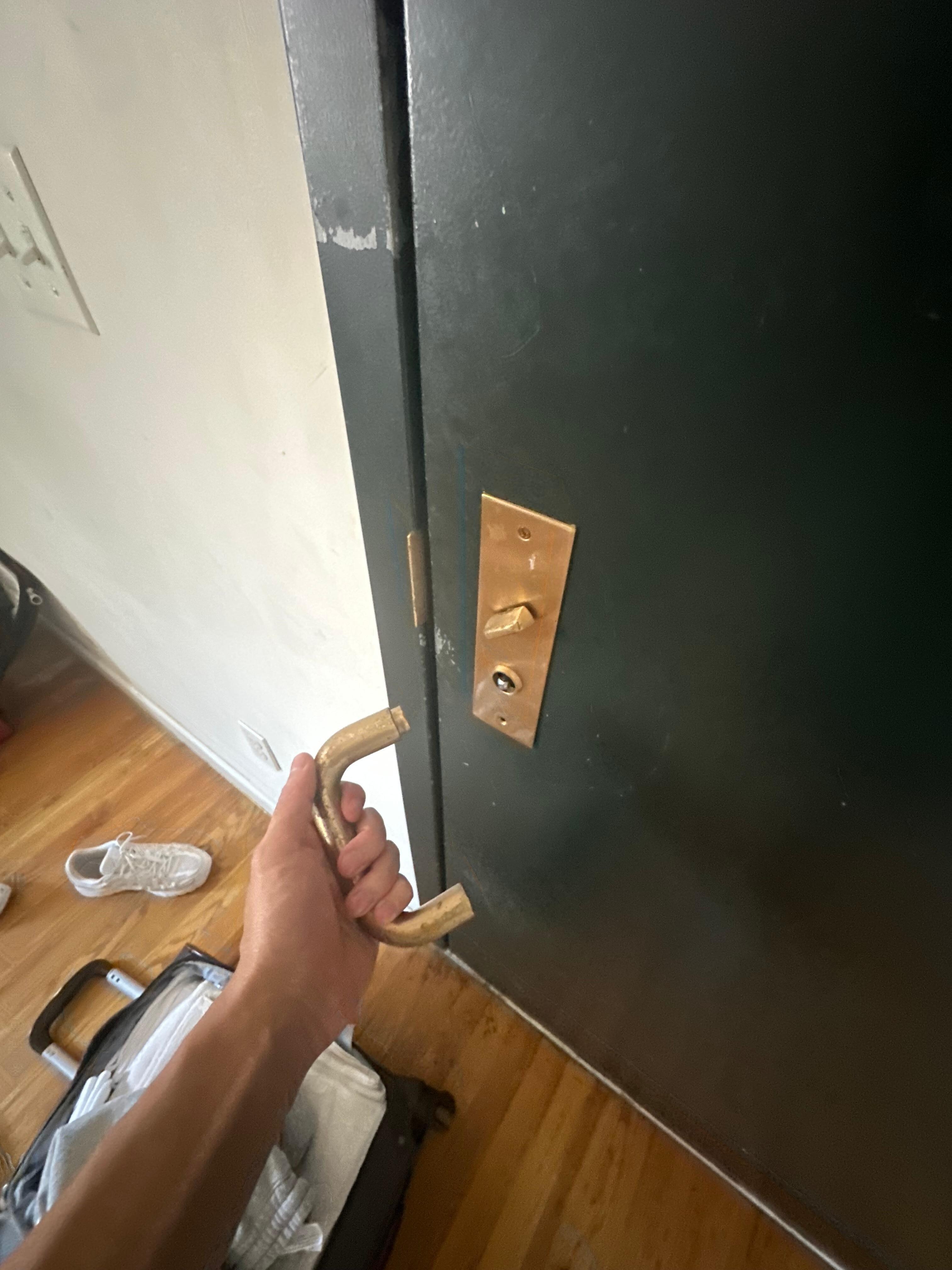 Broken door knob that was only fixed once and still did not work properly