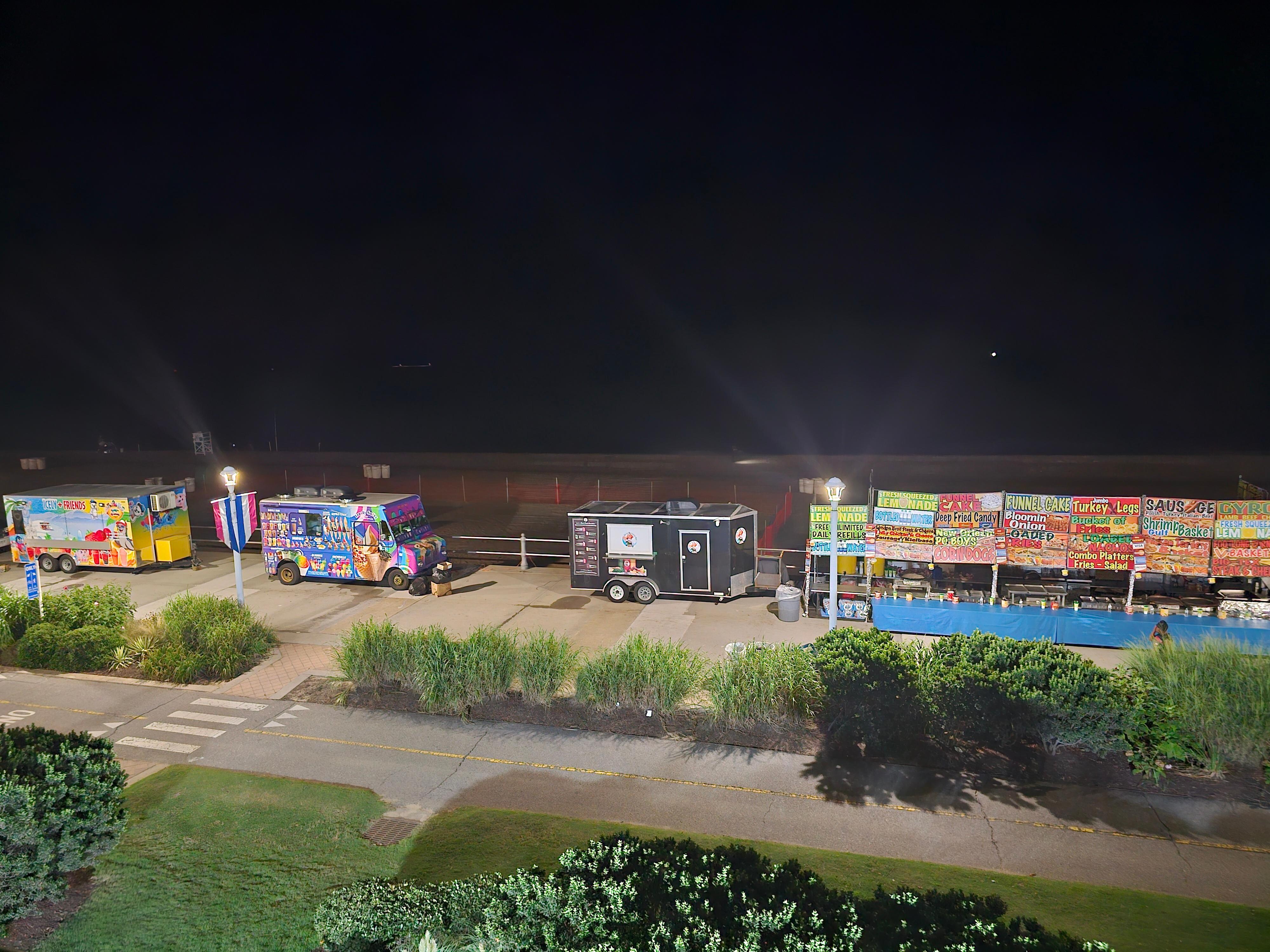 View of vendors from balcony.