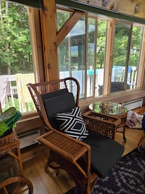 Bear on the deck outside the sunroom