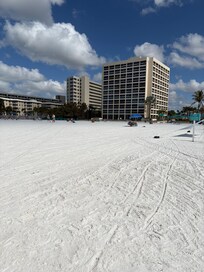 Beach in front of tower